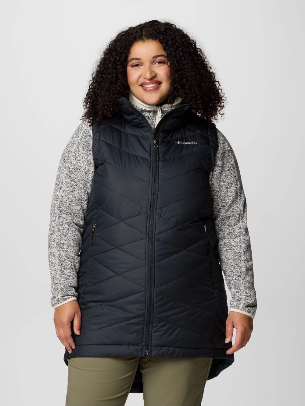 Columbia Heavenly II Black Quilted Long Vest - Women’s Plus - Picture 9 of 11